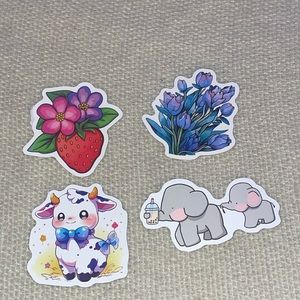 Pack of 4 stickers